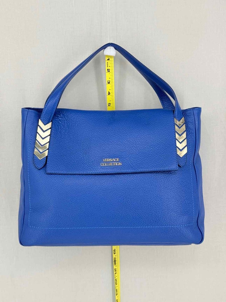 Pre-loved VERSACE COLLECTION Blue Top Handle at Reems Closet