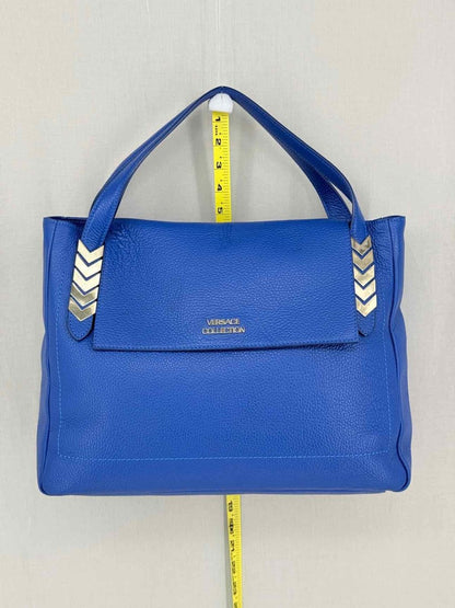 Pre-loved VERSACE COLLECTION Blue Top Handle at Reems Closet