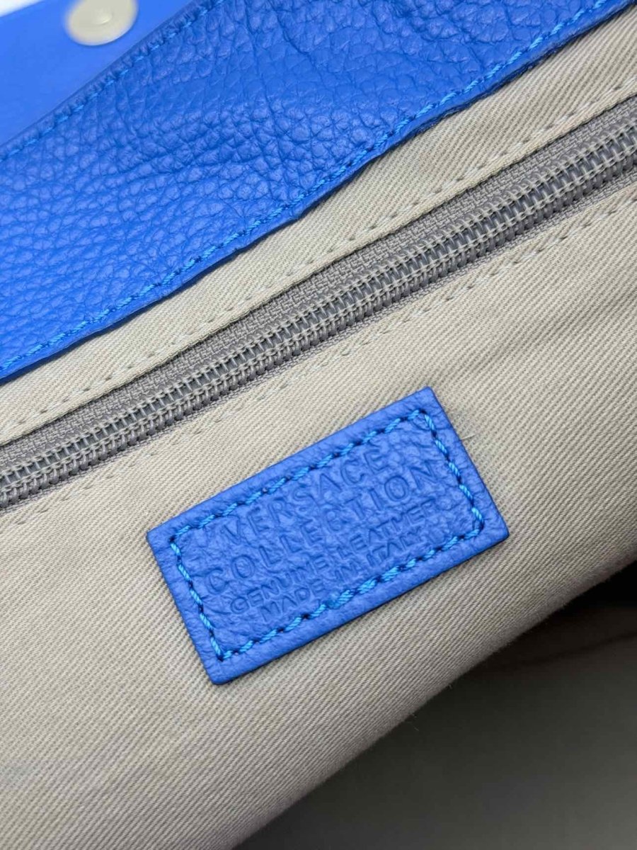 Pre-loved VERSACE COLLECTION Blue Top Handle at Reems Closet