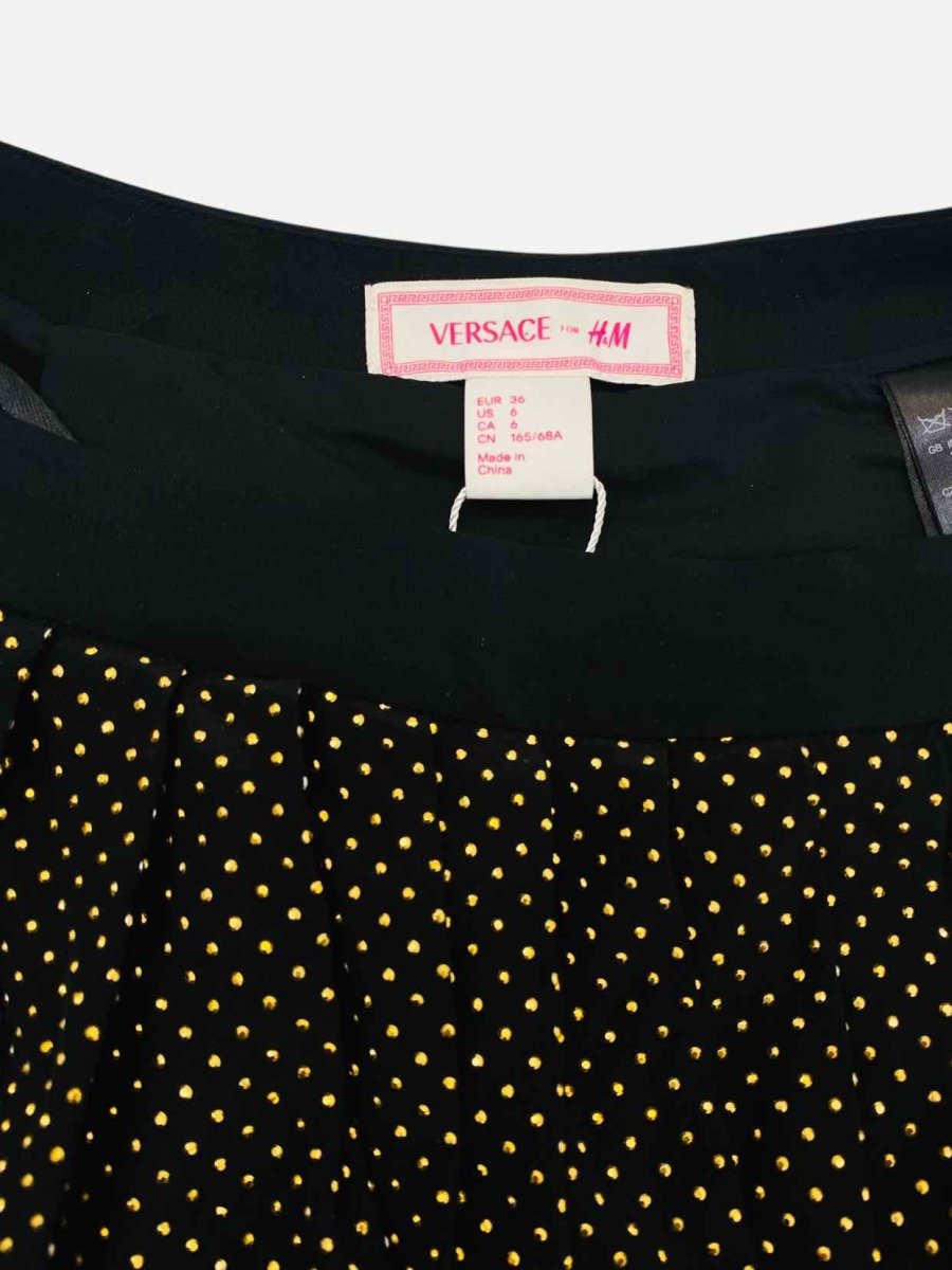 Pre - loved VERSACE FOR H&M Sleeveless Black Top & Skirt Outfit at Reems Closet