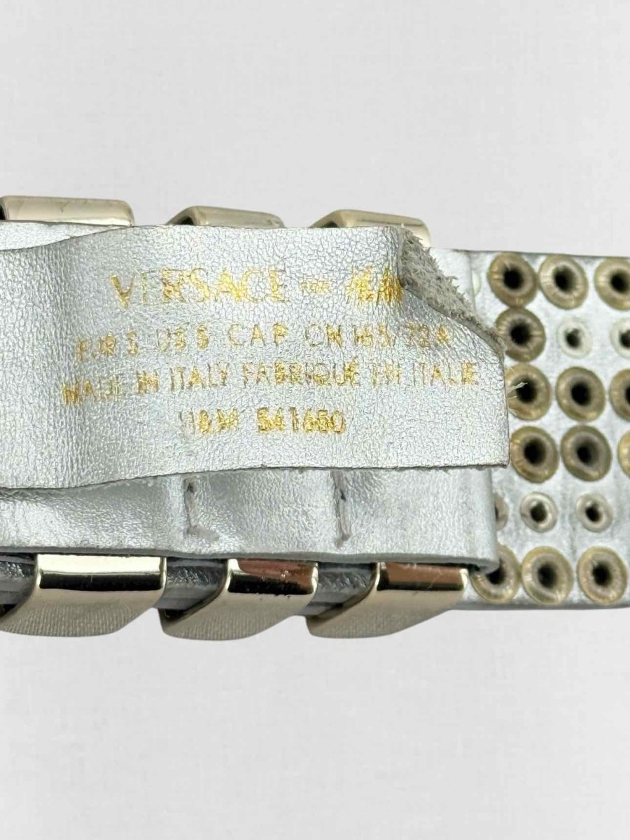 Pre - loved VERSACE Gold Size US 6 Short Dress at Reems Closet