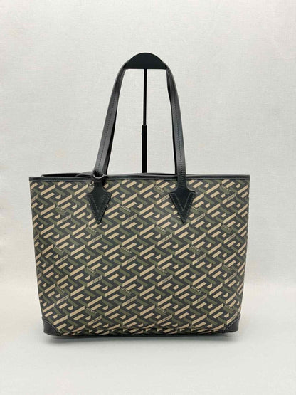 Pre-loved VERSACE La Greca Medusa Music Black Multicolor Tote Bag at Reems Closet
