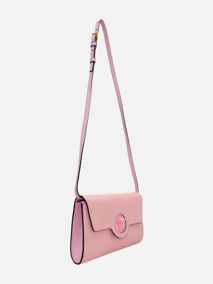 Pre - loved VERSACE Le Medusa Pink Crossbody at Reems Closet