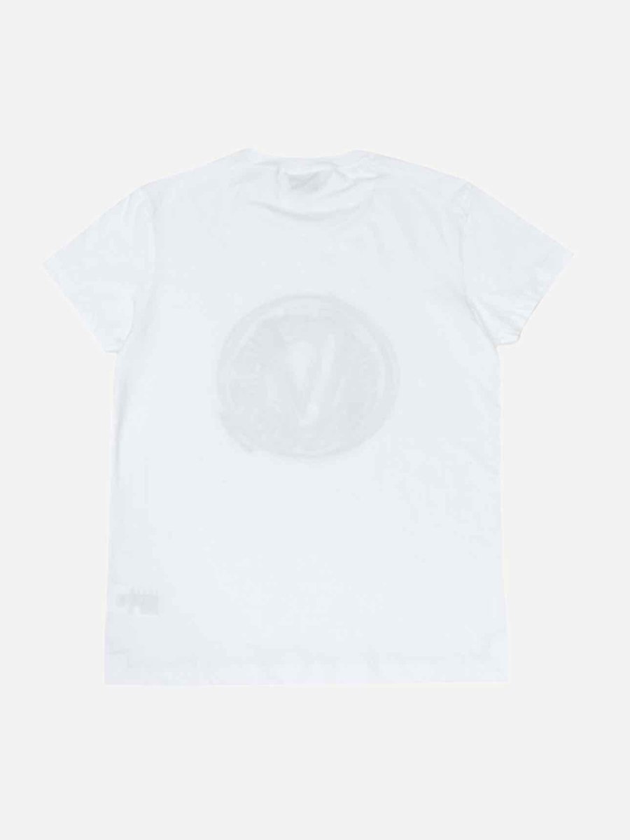 Pre - loved VERSACE Logo Off - white T-shirt at Reems Closet