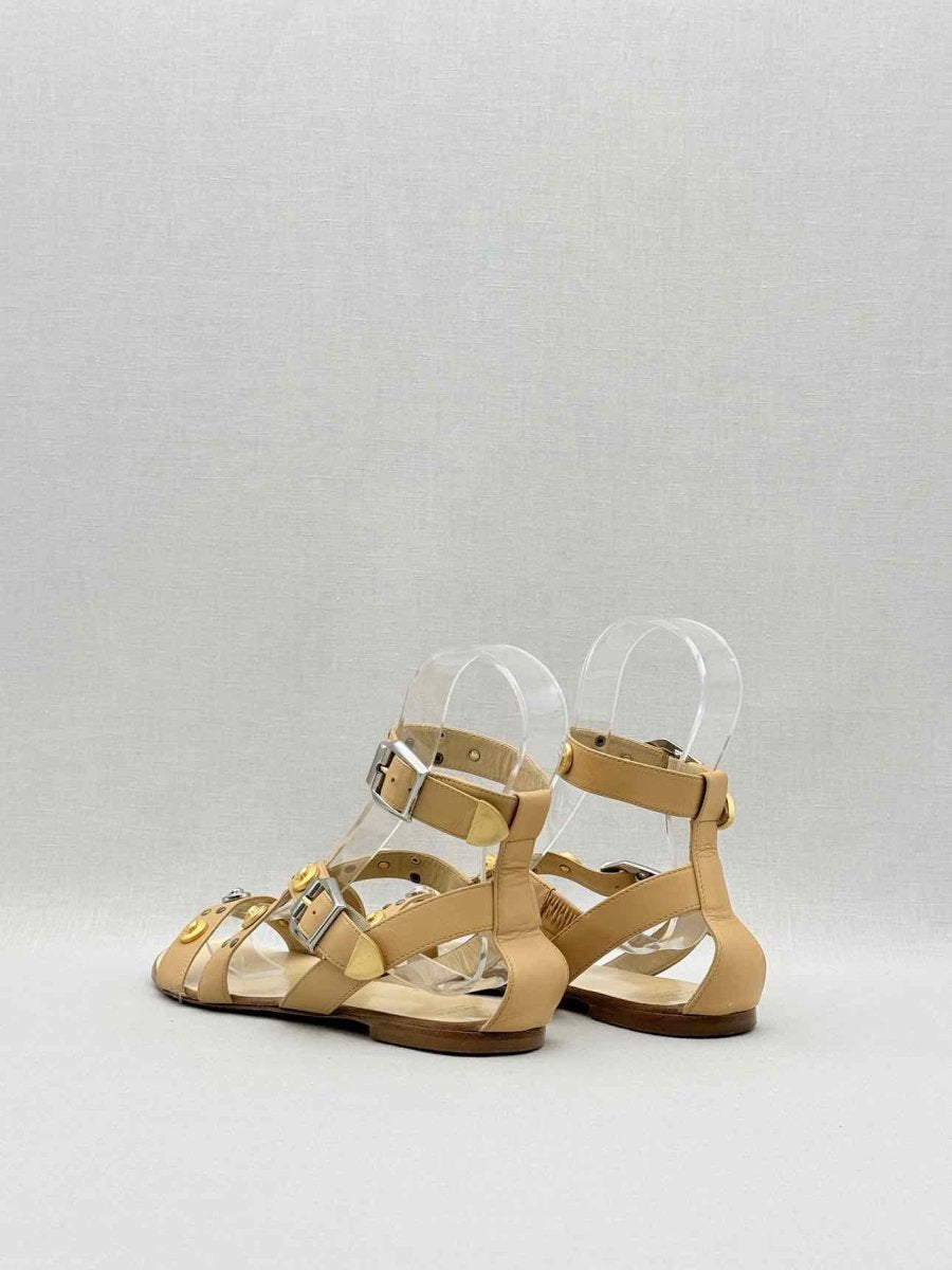 Pre - loved VERSACE Medusa Beige Size EU 36 Heeled Sandals at Reems Closet