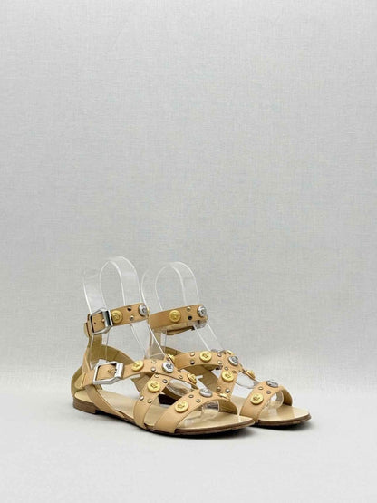 Pre - loved VERSACE Medusa Beige Size EU 36 Heeled Sandals at Reems Closet