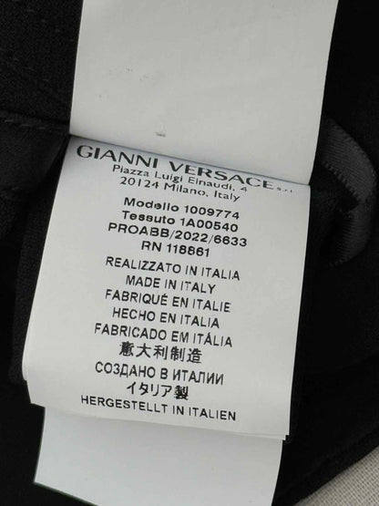 Pre-loved VERSACE Medusa Black Quilted Size US 2 Bustier at Reems Closet