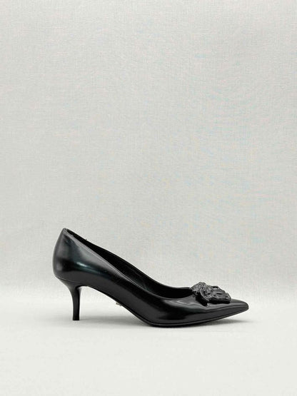 Pre-loved VERSACE Medusa Black Size EU 36 Pumps at Reems Closet