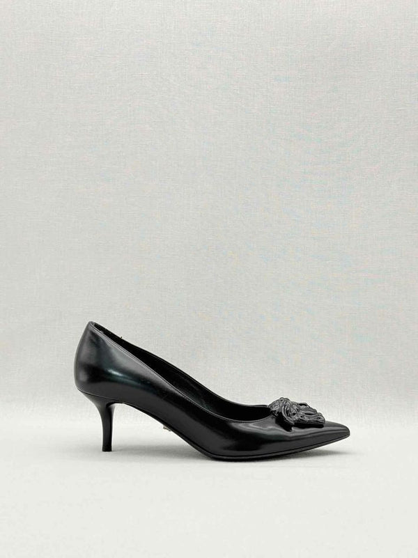 Pre-loved VERSACE Medusa Black Size EU 36 Pumps at Reems Closet