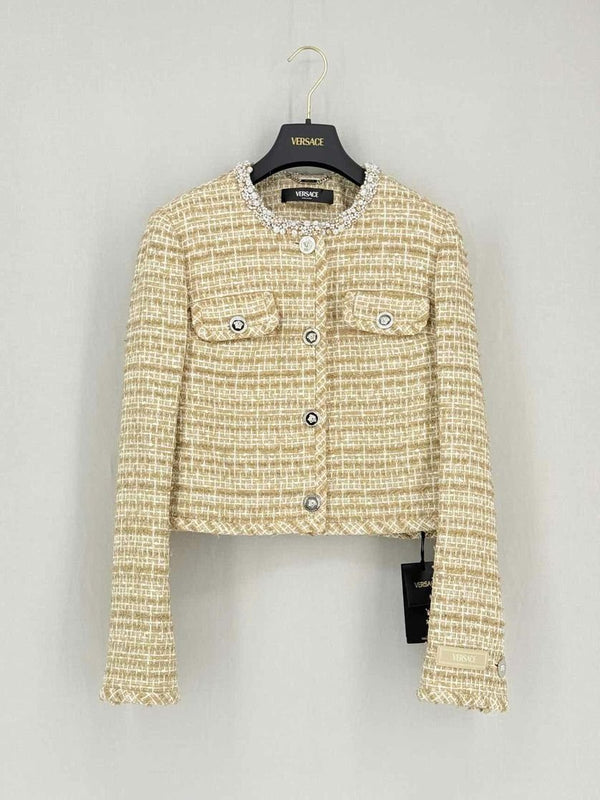 Pre - loved VERSACE Medusa Gold Multicolor Size US 4 Jacket at Reems Closet