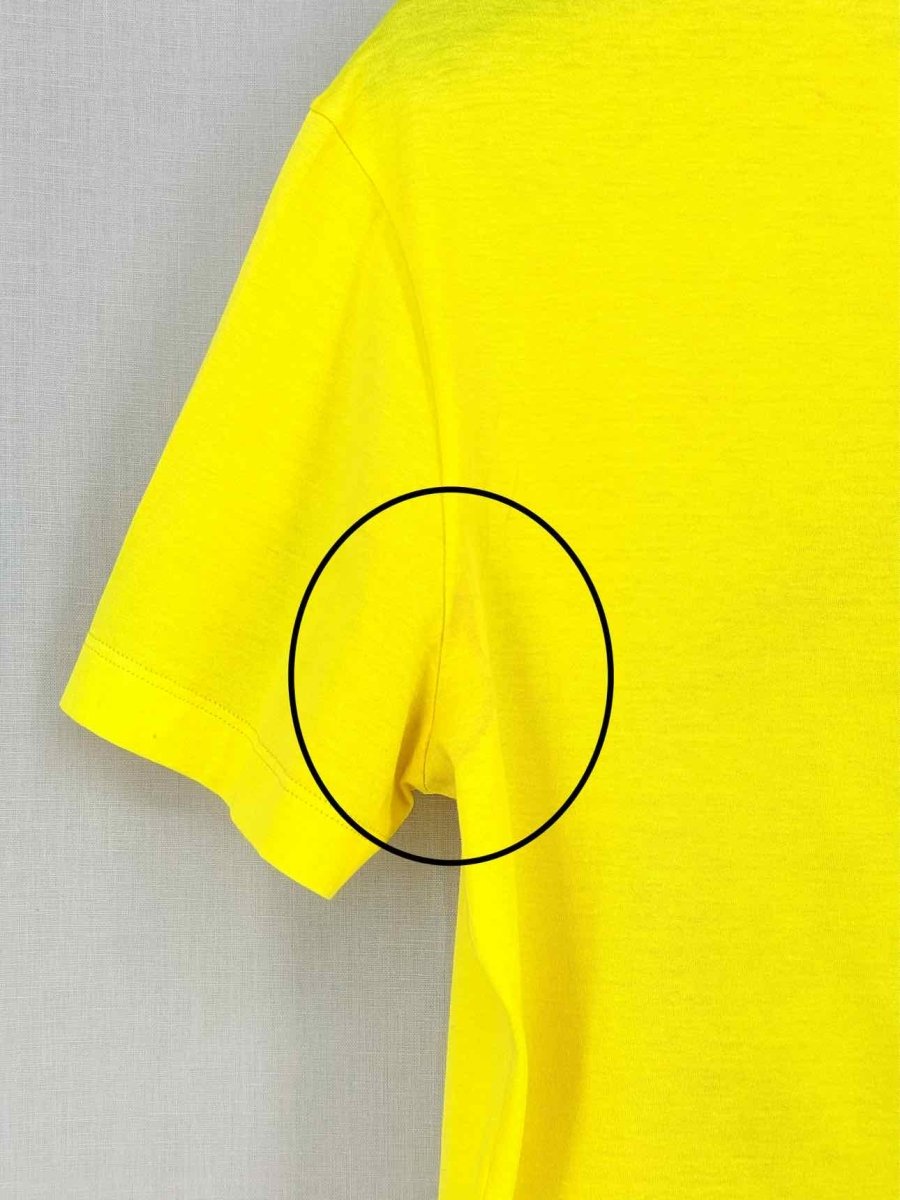 Pre-loved VERSACE Medusa Logo Yellow Size XSmall T-shirt at Reems Closet