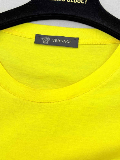 Pre-loved VERSACE Medusa Logo Yellow Size XSmall T-shirt at Reems Closet