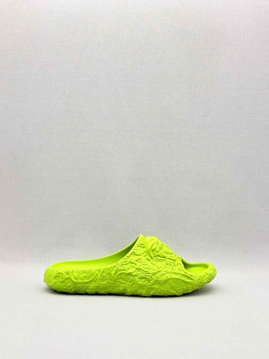 Pre-loved VERSACE Medusa Neon Green Size EU 43 Slides at Reems Closet