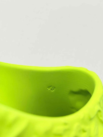 Pre-loved VERSACE Medusa Neon Green Size EU 43 Slides at Reems Closet