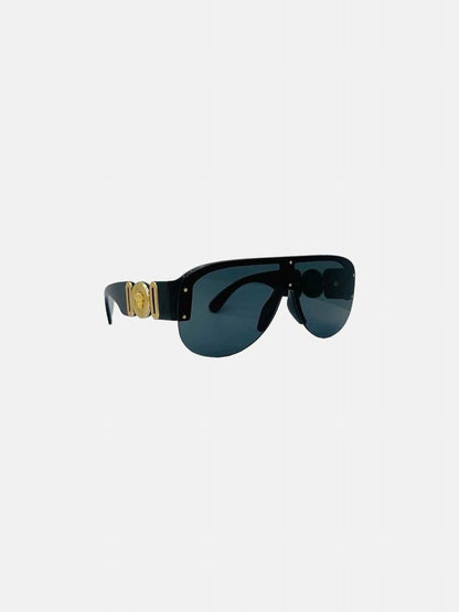 Pre - loved VERSACE Men's Black Sunglasses from Reems Closet