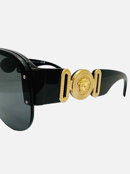 Pre - loved VERSACE Men's Black Sunglasses from Reems Closet