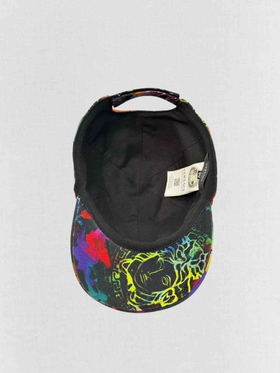 Pre - loved VERSACE Multicolor Logo Print Cap at Reems Closet