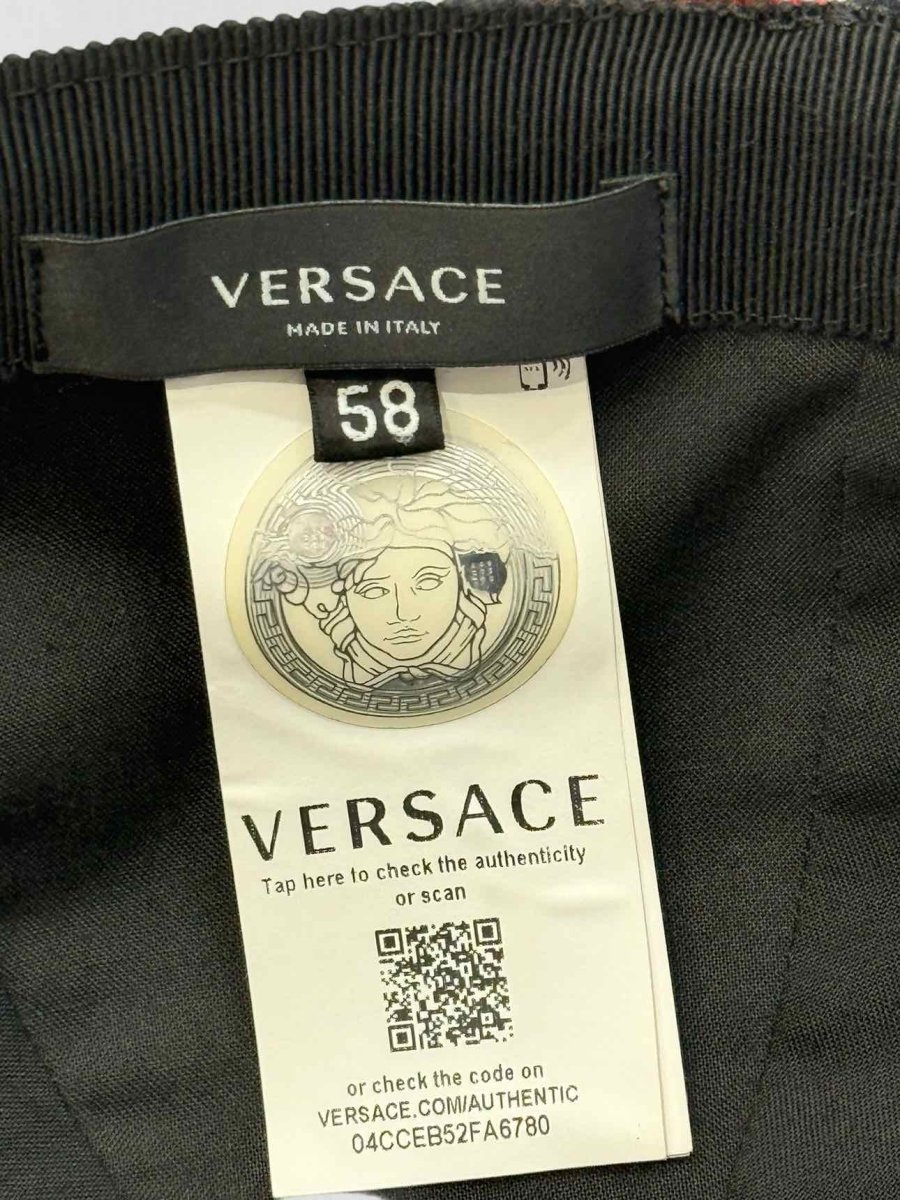 Pre - loved VERSACE Multicolor Logo Print Cap at Reems Closet