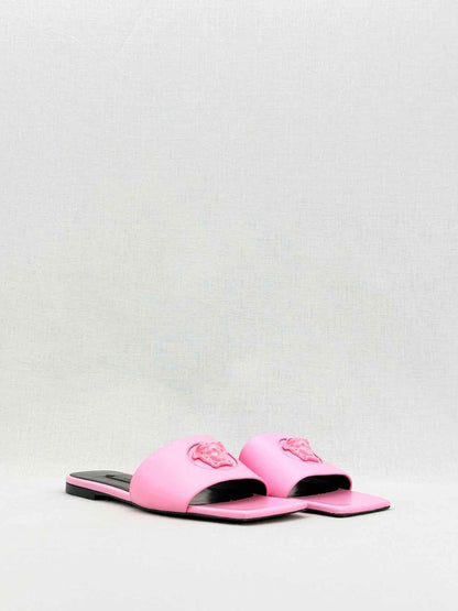 Pre - loved VERSACE Pink Medusa Medallion Size EU 36 Sandals at Reems Closet