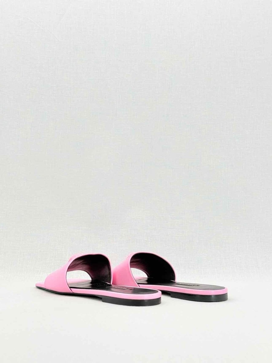 Pre - loved VERSACE Pink Medusa Medallion Size EU 36 Sandals at Reems Closet