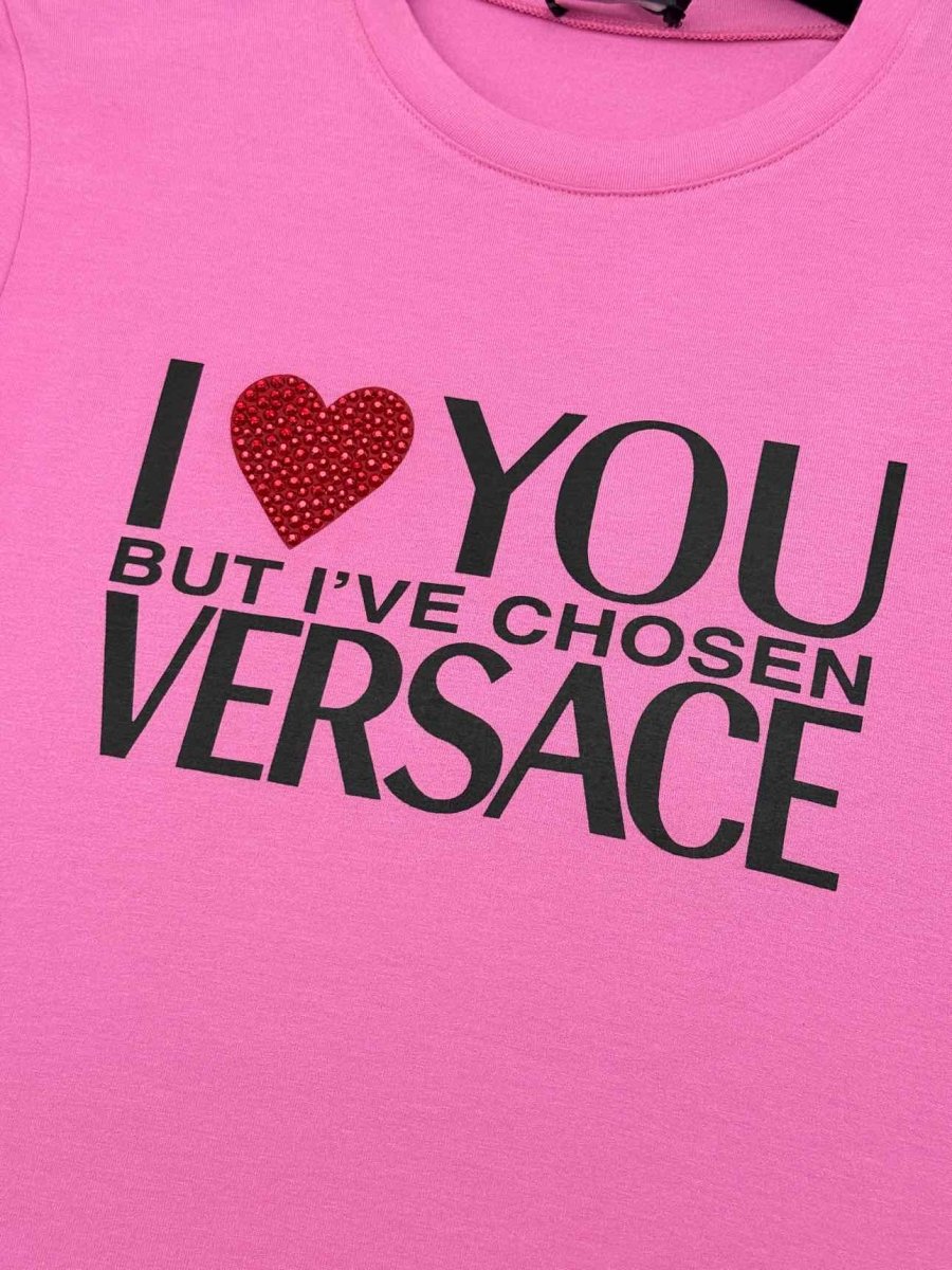 Pre-loved VERSACE Pink Size US 0 T-shirt at Reems Closet