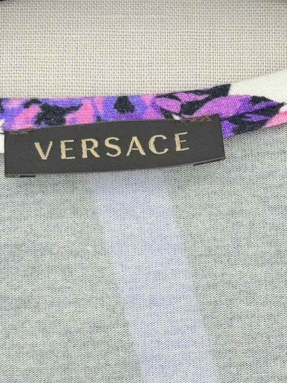 Pre - loved VERSACE Purple Multicolor Printed Size Small T-shirt at Reems Closet