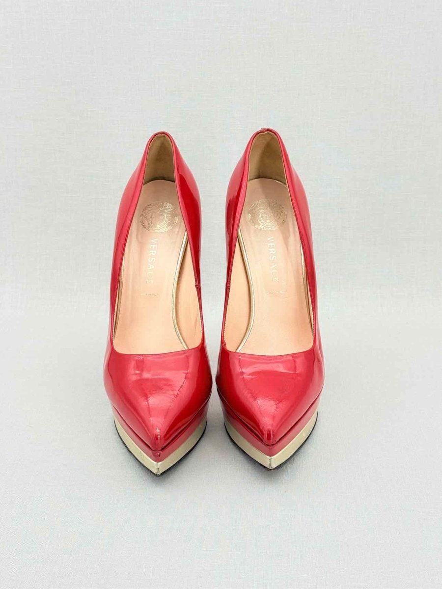 Pre - loved VERSACE Red Size EU 38 Pumps at Reems Closet