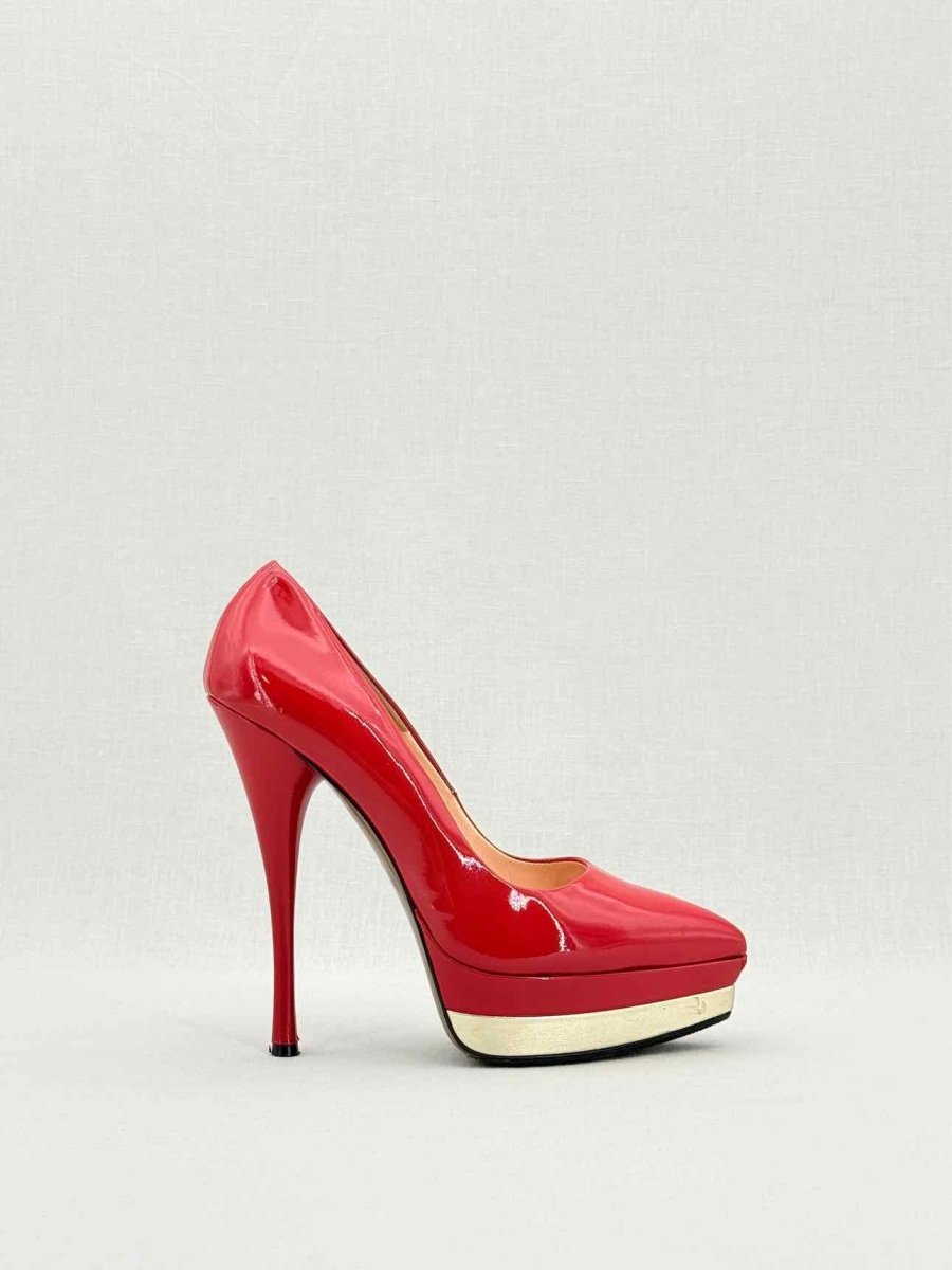 Pre - loved VERSACE Red Size EU 38 Pumps at Reems Closet