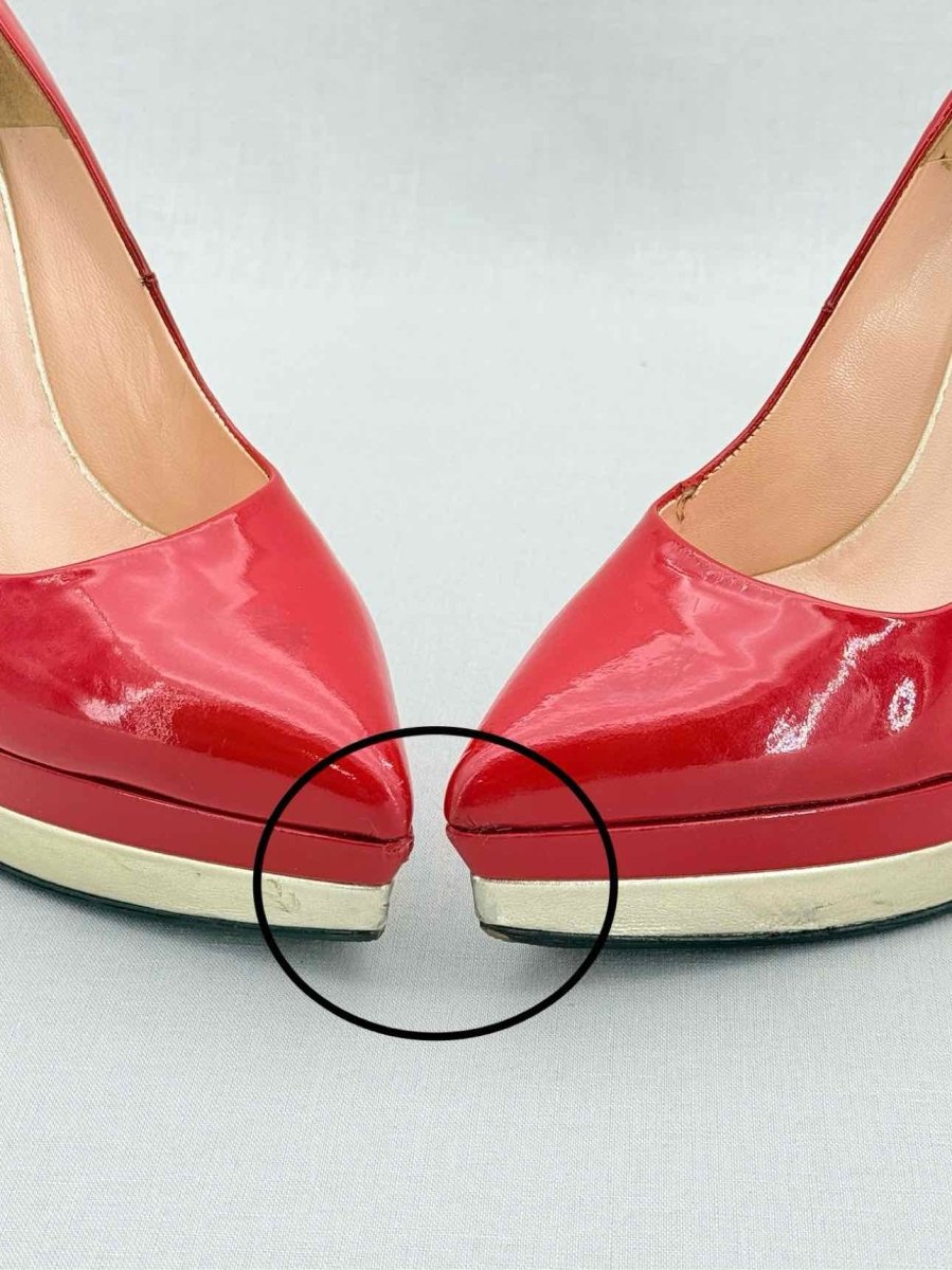 Pre - loved VERSACE Red Size EU 38 Pumps at Reems Closet