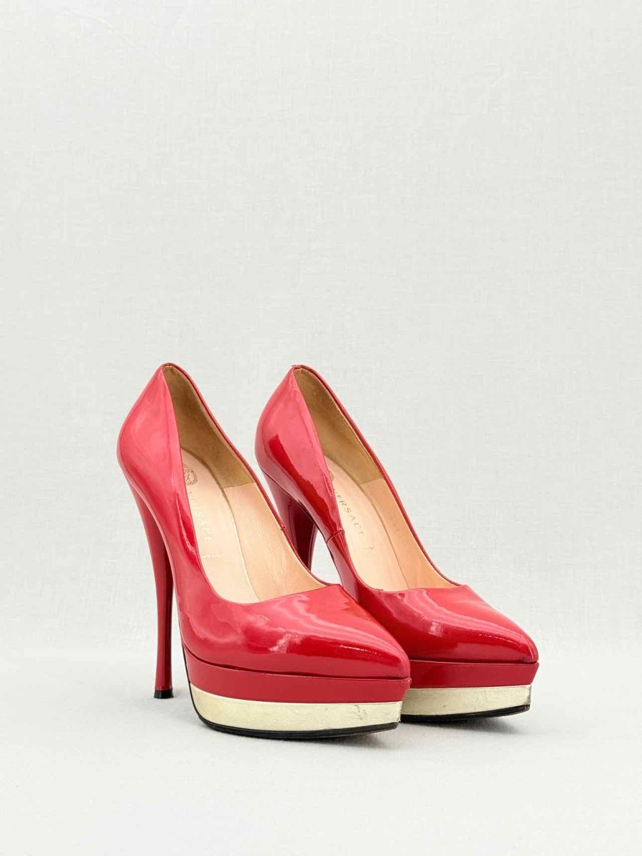 Pre - loved VERSACE Red Size EU 38 Pumps at Reems Closet