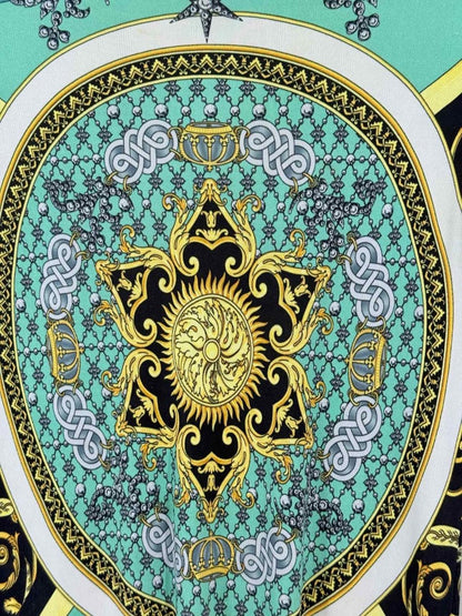 Pre-loved VERSACE Turquoise Multicolor Size US 8 T-shirt at Reems Closet