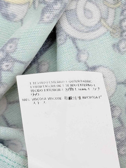 Pre-loved VERSACE Turquoise Multicolor Size US 8 T-shirt at Reems Closet