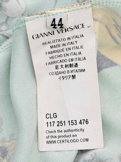 Pre-loved VERSACE Turquoise Multicolor Size US 8 T-shirt at Reems Closet