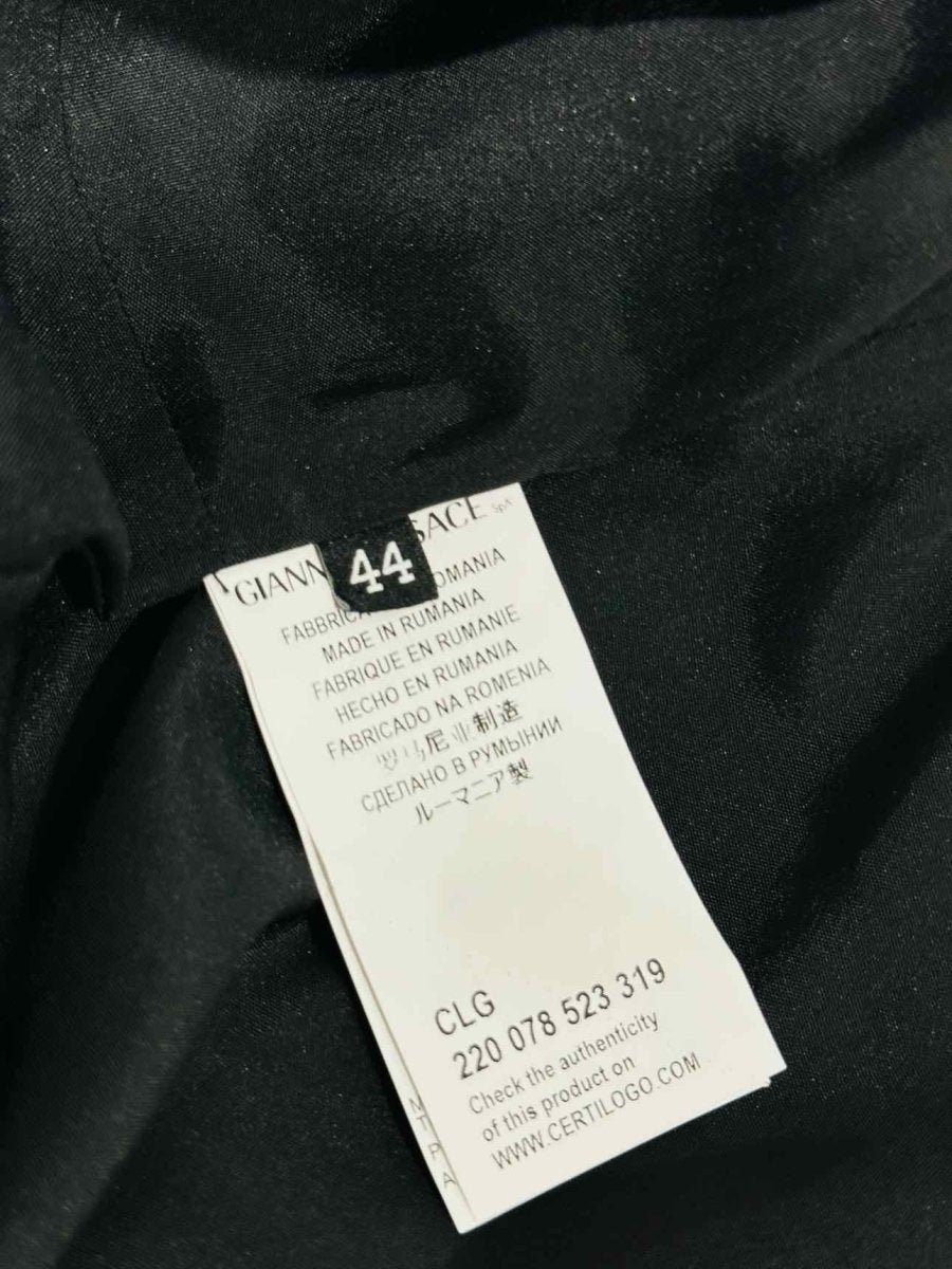 Pre - loved VERSUS VERSACE Sheath Blue & Black Leopard Short Dress at Reems Closet