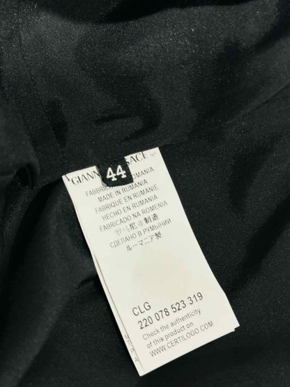 Pre - loved VERSUS VERSACE Sheath Blue & Black Leopard Short Dress at Reems Closet