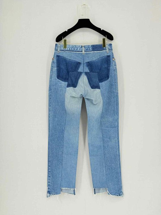 Pre - loved VETEMENTS Two Tone Blue Size Large Jeans at Reems Closet