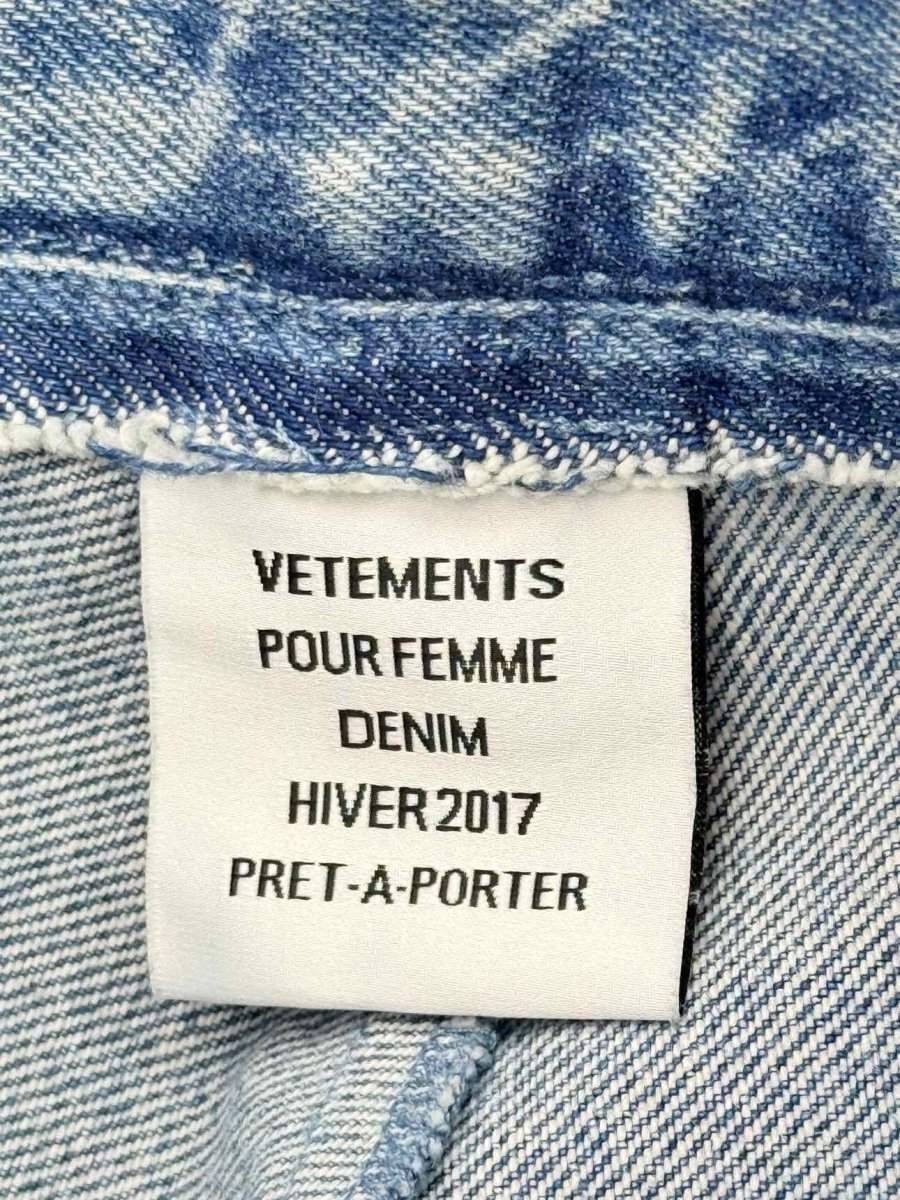 Pre - loved VETEMENTS Two Tone Blue Size Large Jeans at Reems Closet