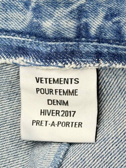 Pre - loved VETEMENTS Two Tone Blue Size Large Jeans at Reems Closet
