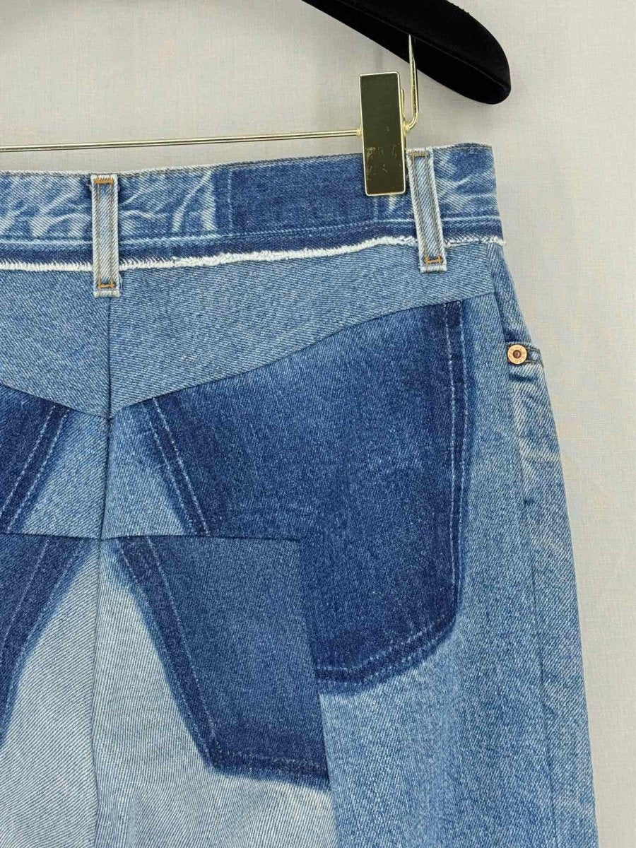 Pre - loved VETEMENTS Two Tone Blue Size Large Jeans at Reems Closet