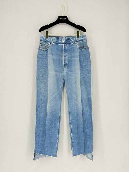 Pre - loved VETEMENTS Two Tone Blue Size Large Jeans at Reems Closet