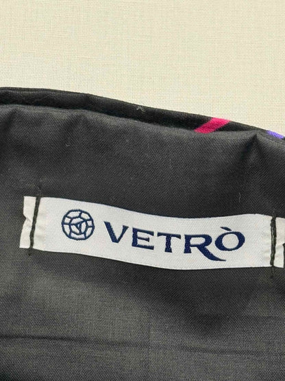 Pre-loved VETRO Black Multicolor Print Size Medium Midi Skirt at Reems Closet