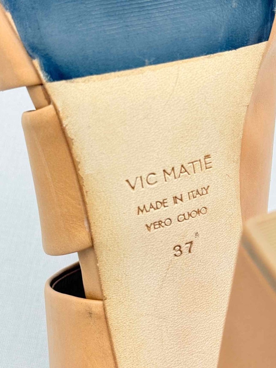 Pre-loved VIC MATIE Tan Size EU 37 Heeled Sandals at Reems Closet