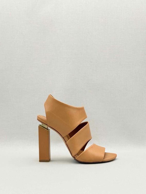 Pre-loved VIC MATIE Tan Size EU 37 Heeled Sandals at Reems Closet