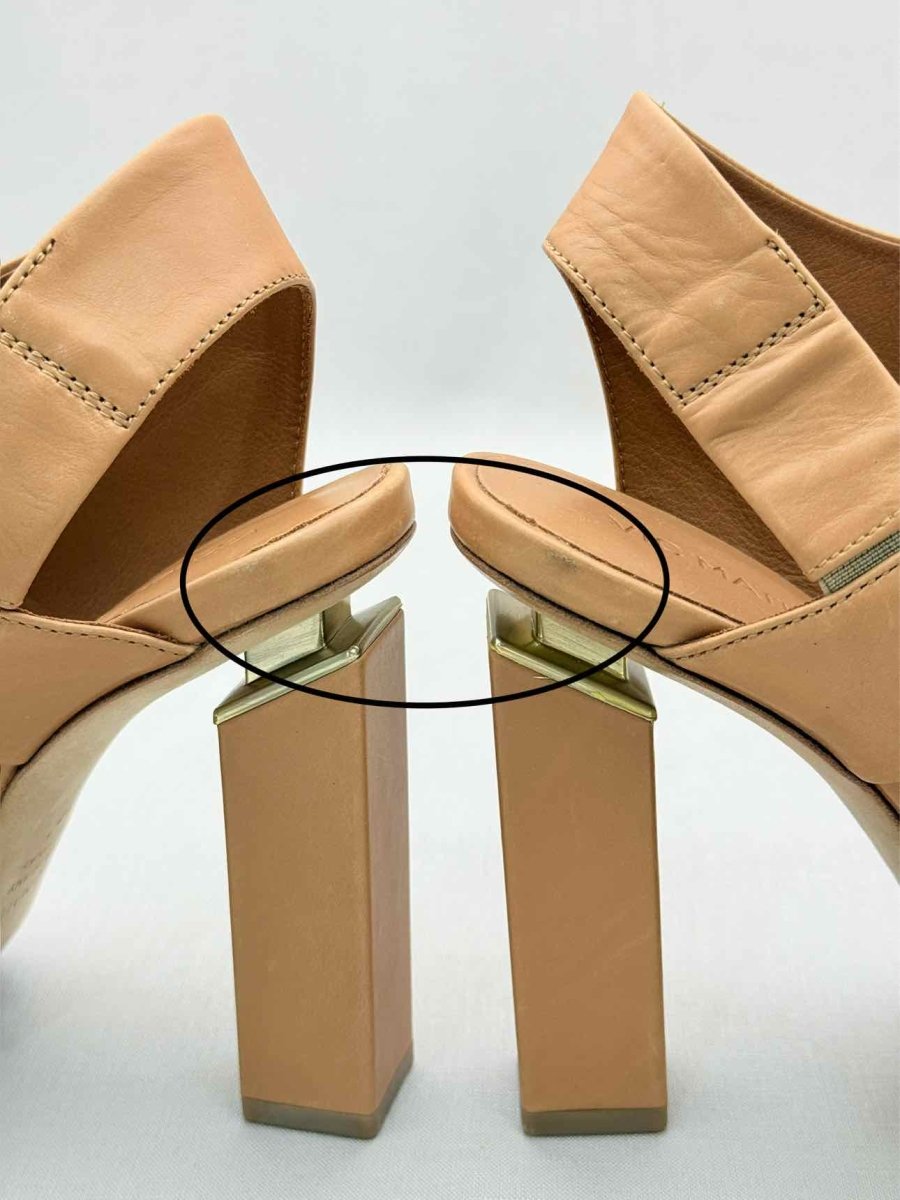 Pre-loved VIC MATIE Tan Size EU 37 Heeled Sandals at Reems Closet