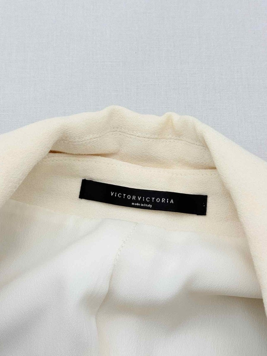 Pre - loved VICTOR VICTORIA Beige Size US 4 Jacket at Reems Closet