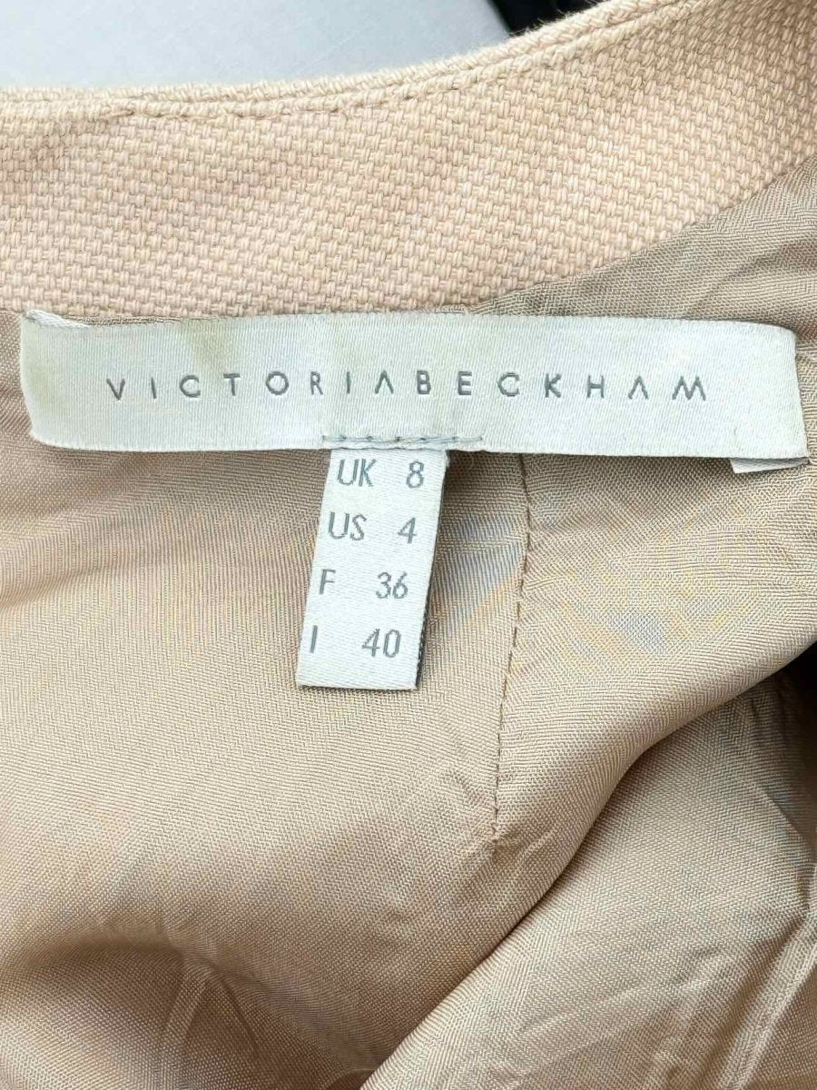 Pre - loved VICTORIA BECKHAM Beige Size US 4 Short Dress at Reems Closet