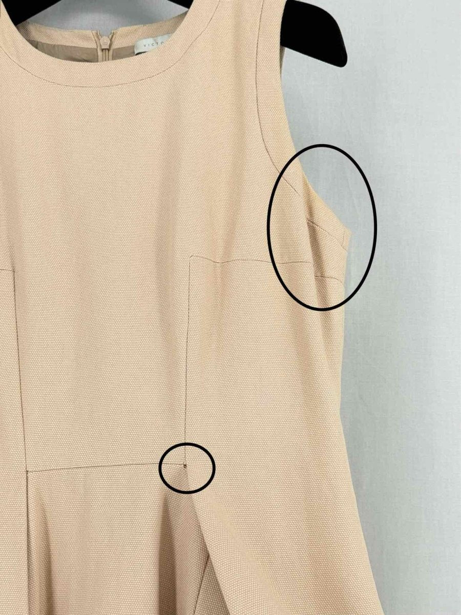 Pre - loved VICTORIA BECKHAM Beige Size US 4 Short Dress at Reems Closet