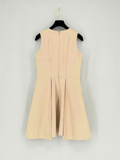 Pre - loved VICTORIA BECKHAM Beige Size US 4 Short Dress at Reems Closet