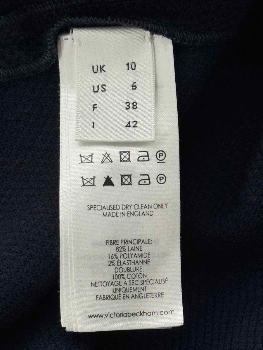 Pre - loved VICTORIA BECKHAM Black Size US 6 Midi Dress at Reems Closet