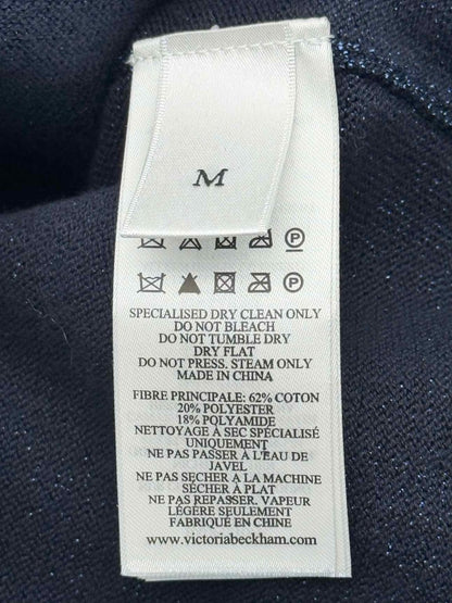 Pre - loved VICTORIA BECKHAM Navy Blue Multicolor Size Medium Top at Reems Closet